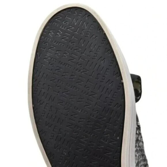 Nine West ODIENELLA Leather Reptile Print Platform Shoes Black Size 8.5 - Picture 11 of 14